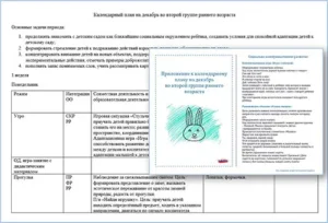 Календарно-тематический план на декабрь во второй группе раннего возраста