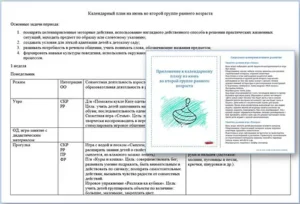 Календарно-тематический план на июнь во второй группе раннего возраста