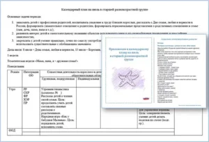Календарно-тематический план на июль в старшей разновозрастной группе