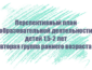 Перспективный план занятий с детьми 1,5-2 лет